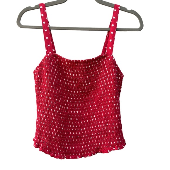 Torrid Women’s L Smocked Red & White Star Cami Tank Top, Torrid Tops - Picture 2 of 10